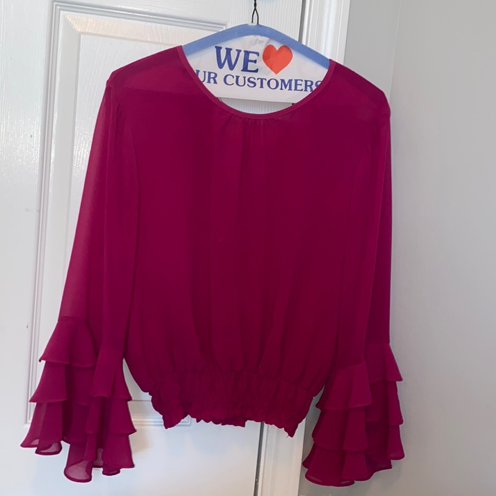 Misa bright pink blouse